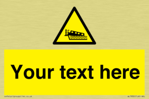 Custom warning grounding narrow boat on lock cill